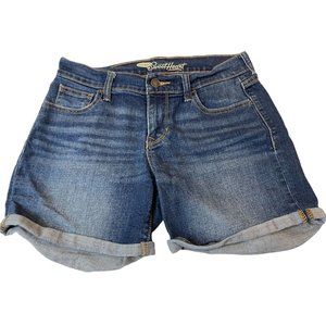 Old Navy Womens Denim Shorts The Sweetheart Roll Cuffed Hem Mid Rise Blue Size 2